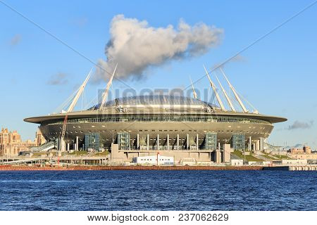St. Petersburg, Russia - July 11, 2017: New Soccer Krestovsky Stadium Saint Petersburg Arena For The
