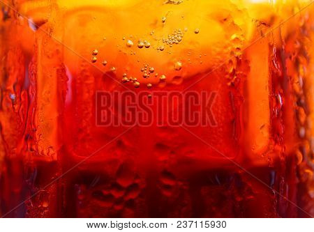 Beer In Glass, Macro Photo. Draft Beer In Glass Texture. Beer Lover Wallpaper. Cold Drink Glass Melt