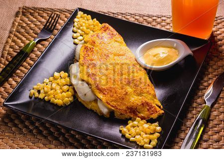 Cachapa, Corn Tortilla With Cheese And Butter