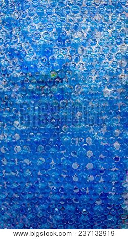 Blue Color Silicone Sheet.water Droplets.surface Roughness. Feels Like Being Underwater.