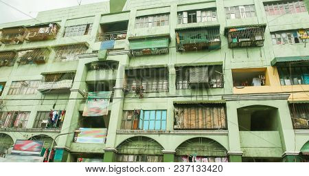 A Multi-storey House In A Poor Area Of Manila. Philippines