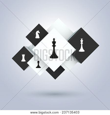 3D Abstract Cubes Infographic With Icons. Vector Illustration. Eps 10.