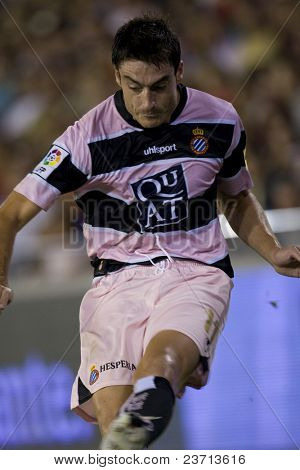 สเปนลีแข่งขันฟุตบอลหรือฟุตบอลในยุโรป - บาเลนเซีย vs Espanyol - Octuber 2007 - 2007-2008 