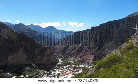 View Of The Mountains And The Small Town Of Iruya