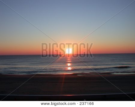 Solopgangen Over havet