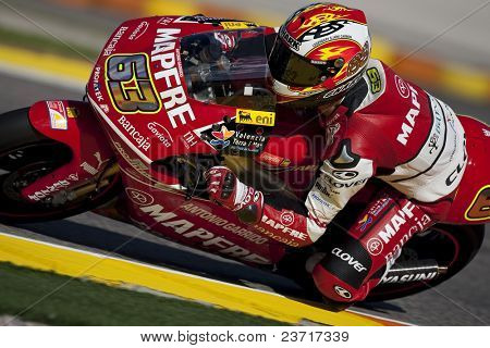 巴伦西亚，西班牙-11 月 6 日： MotoGP Comunitat 瓦伦西亚-马哥孛罗 di Meglio-2009 年 11 月 6 日关于我