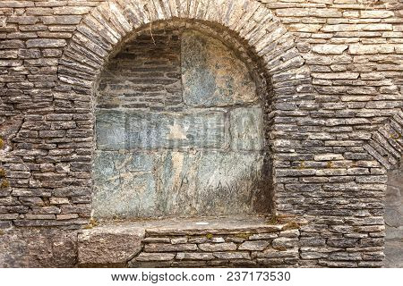 The Remains Of Lysekloster, Lyse Mariakloster, Ruined Monastery In South Western Norway. Old Buildin