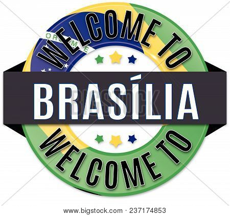 Welcome To BrasÍlia Brazil Flag Icon