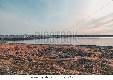 Inlet To The Port Of Vardo On A Summer Day