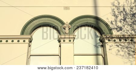 Architectural Detail Of The Historic 1881 Council Chambers Building In The City Of Wagga Wagga, New 