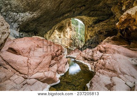 Tonto Natural Bridge Is A Natural Arch In Arizona, Usa, That Is Believed To Be The Largest Natural T