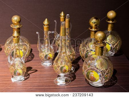 Very Old Style Glass Ewer Water Jar In View