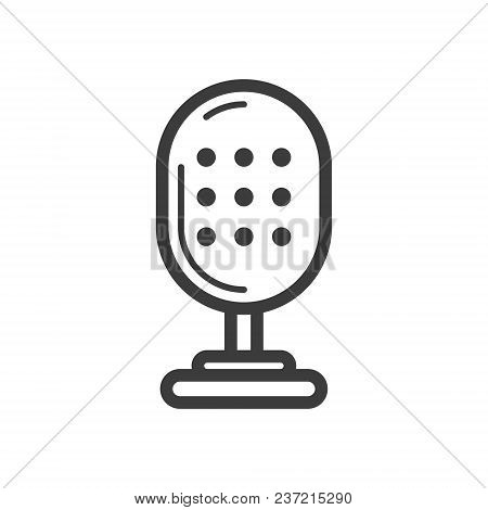 Black And White Old School Microphone Icon
