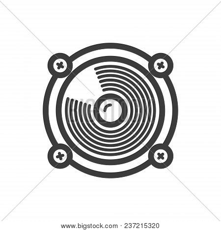 Black And White Linear Simple Speaker Icon