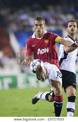 VALENCIA, Spanien - SEPTEMBER 29, UEFA Champions League, Valencia C.F. vs Manchester United, Mestalla 