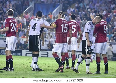 VALENCIA, Spanien - SEPTEMBER 29, UEFA Champions League, Valencia C.F. vs Manchester United, Mestalla 