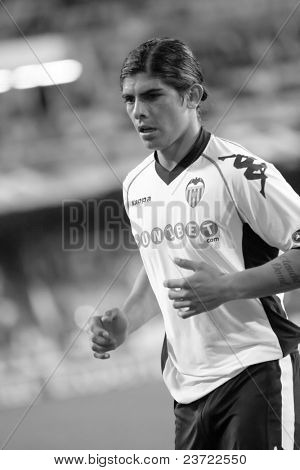VALENCIA, Spanien - NOVEMBER 2 - nogensinde Banega i UEFA Champions league match mellem Valencia og G