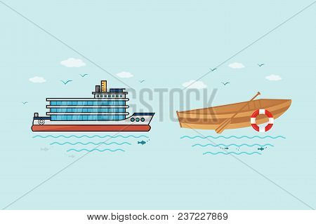 Collection Of Nautical Vehicles: Sail Boat, Ship, Vessel, Luxury
