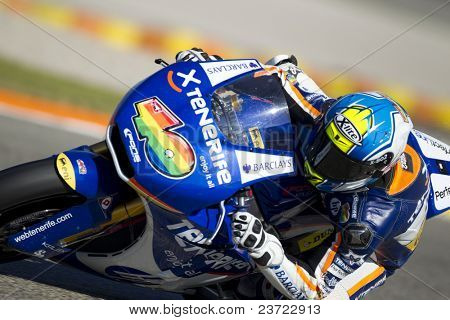 VALENCIA, Spagna - 6 novembre: Sergio Gadea in motogp GP della Comunitat Valenciana, Ricardo