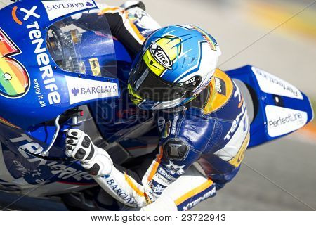 VALENCIA, Spagna - 6 novembre: Sergio Gadea in motogp GP della Comunitat Valenciana, Ricardo