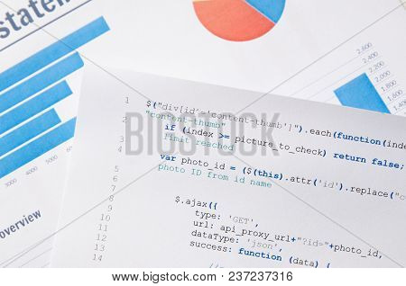 Web Developer Programming Code Printed On A Piece Of Paper