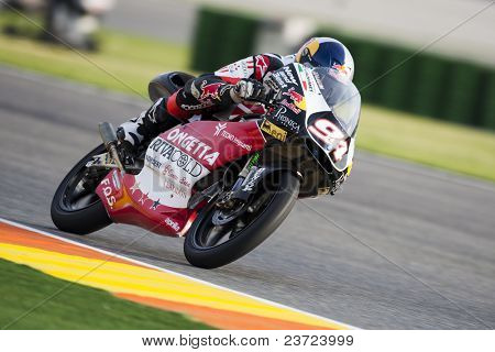VALENCIA, Hiszpania - 7 listopada: Folger w motogp Grand Prix Comunitat Valenciana Ricardo Tormo