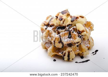 Sugar Waffles Product Photo, Food Photography, Food Stock, Place For Advertisment