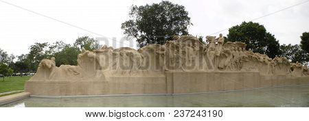 Fountain Of Time By Lorado Taft On The Midway Plaisance In Washington Park, Chicago, Illinois, July 