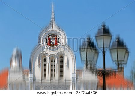 Architectural Decorations At The Facade Of Serbian Vicariate In Timisoara, Romania - Union Square, D