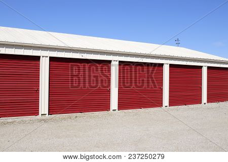Numbered Self Storage And Mini Storage Garage Units X