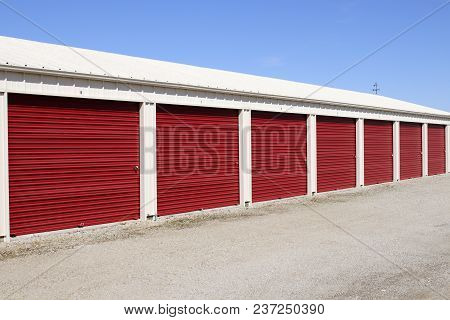 Numbered Self Storage And Mini Storage Garage Units Xi