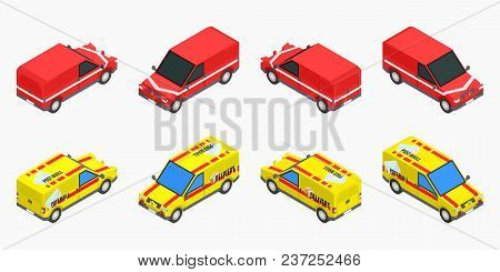 New Bright Isometric Cars.stock Vector Image Illustration