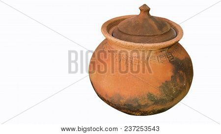 Jar Made Of Clay On Seletive Focus
