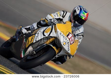VALENCIA, Spagna - 10 febbraio: Partecipante in Moto2 e 125 prova - su 10 febbraio 2011 in 