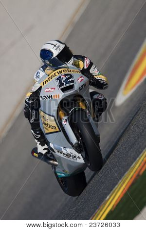 VALENCIA, Spagna - 10 febbraio: Partecipante in Moto2 e 125 Test - Luthi - su 10 febbraio 201