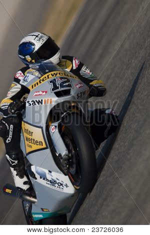 VALENCIA, Spagna - 10 febbraio: Partecipante in Moto2 e 125 Test - Luthi - su 10 febbraio 201