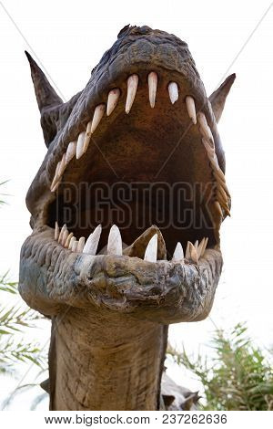 Dinosaur Mouth With Big Teech Close Up