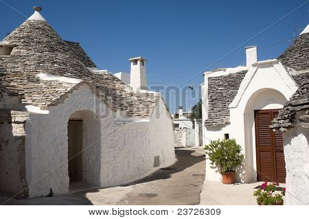 Alberobello (bari, Puglia, Itálie): ulice ve městě Trulli