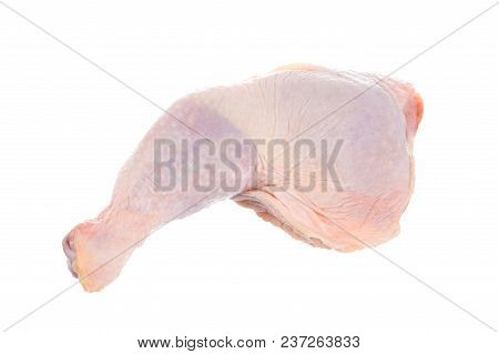 Fresh Chicken Drumstick Leg Isolated On White Background