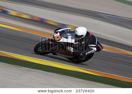 VALENCIA, Spanien - 11 februar: Deltager i den Moto2 og 125cc Test - Pedone - februar 11, 20