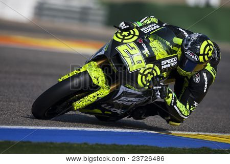 วาเลนเซีย สเปน - 11 กุมภาพันธ์: ผู้เข้าร่วมใน Moto2 และเท้า 125 cc ทดสอบ - Iannone - วันที่ 11 กุมภาพันธ์ 2