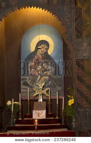 Sevanavank, Armenia, September 19, 2018: The Interior Of The Church In The Monastery Complex Sevanav