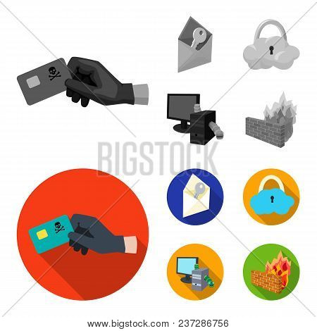 System, Internet, Connection, Code .hackers And Hacking Set Collection Icons In Monochrome, Flat Sty