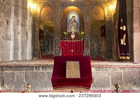 Sevanavank, Armenia, September 19, 2018: The Interior Of The Church In The Monastery Complex Sevanav