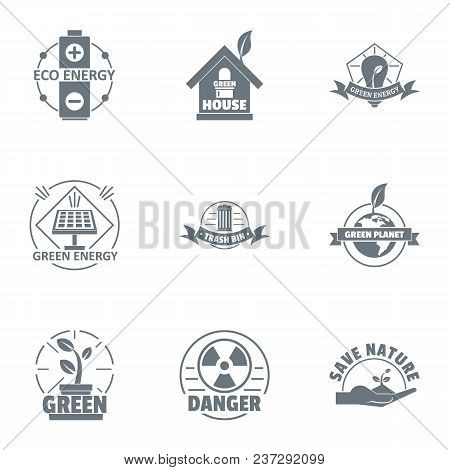 Environmental Logo Set. Simple Set Of 9 Environmental Vector Logo For Web Isolated On White Backgrou