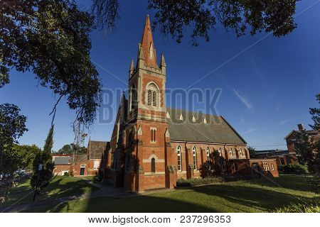 View Of The St Andrew Presbyterian Church, A Victorian Gothic Revival Building, Erected In 1890 In B