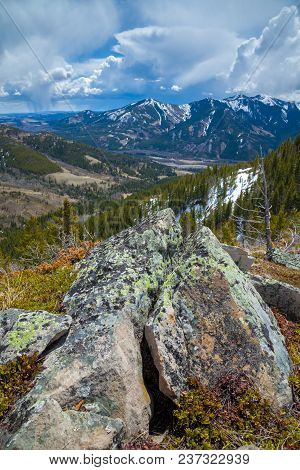 The Grass Pass Overlooking The Highwood River Valley, Kananaskis, Alberta, Canada