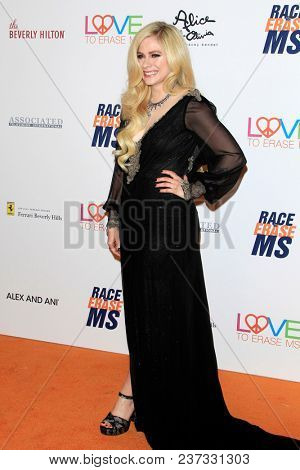 LOS ANGELES - APR 20:  Avril Lavigne at the 25th Annual Race To Erase MS Gala on the Beverly Hilton Hotel on April 20, 2018 in Beverly Hills, CA