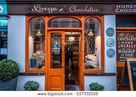 Kenmare, Ireland - November 10, 2017: Picturesque And Colorful Storefront In Commercial Street In Ke