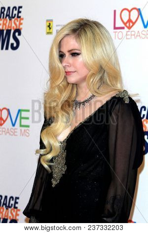 LOS ANGELES - APR 20:  Avril Lavigne at the 25th Annual Race To Erase MS Gala on the Beverly Hilton Hotel on April 20, 2018 in Beverly Hills, CA